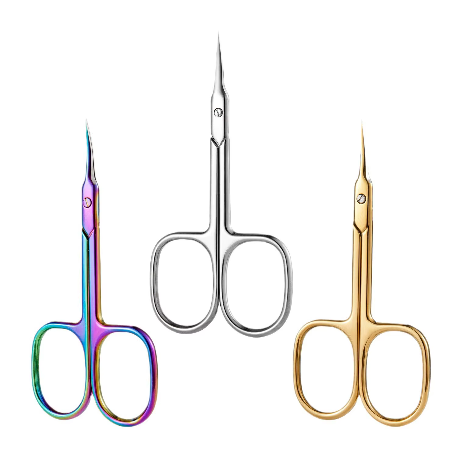 Ciseaux extra fins pour manucure et pédicure, coupe-ongles, lame courbe, bout pointu, kit de toilett
