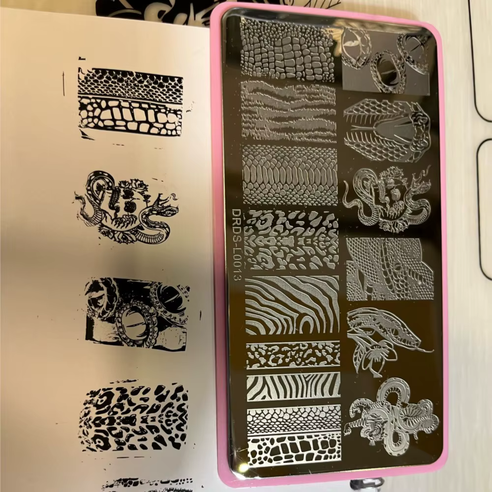 Plaques d'estampage pour ongles 12x6cm, modèle d'estampage pour Nail Art à rayures en marbre françai