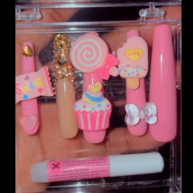 20 pièces/sac Style mixte résine bonbons Biscuit nourriture Nail Art coque de téléphone épingle à ch