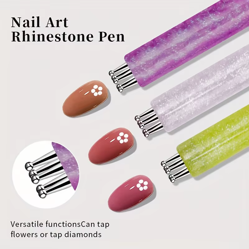Brosse à ongles en acrylique avec poignée ciel étoilé |   Poils en acier inoxydable, essentiels pour