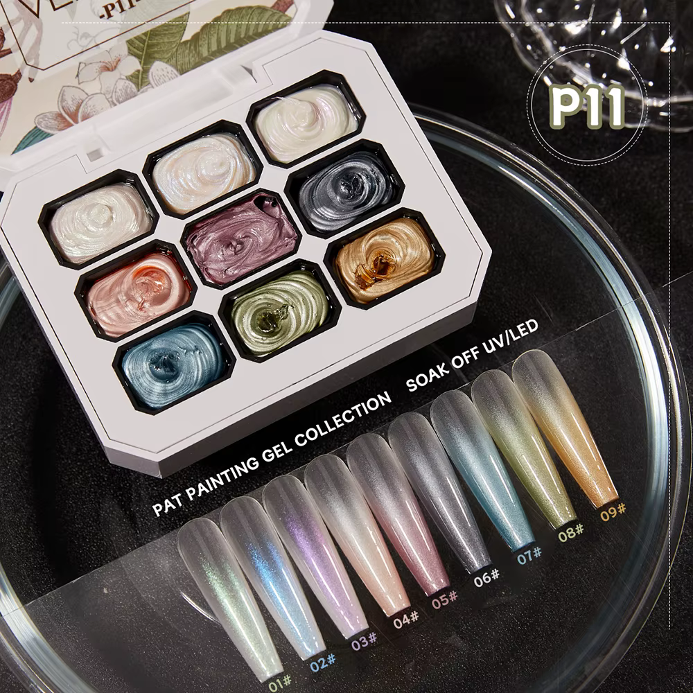 Vendeeni 9 couleurs tapotements peinture Gel vernis à ongles floraison transfert conception UV LED t