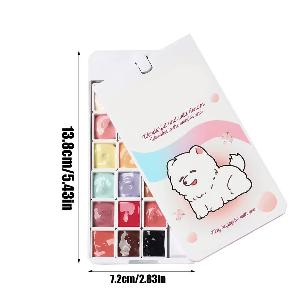 Palette de gel pour ongles, 18 couleurs, colle de polissage solide pour ongles, texture crémeuse lon