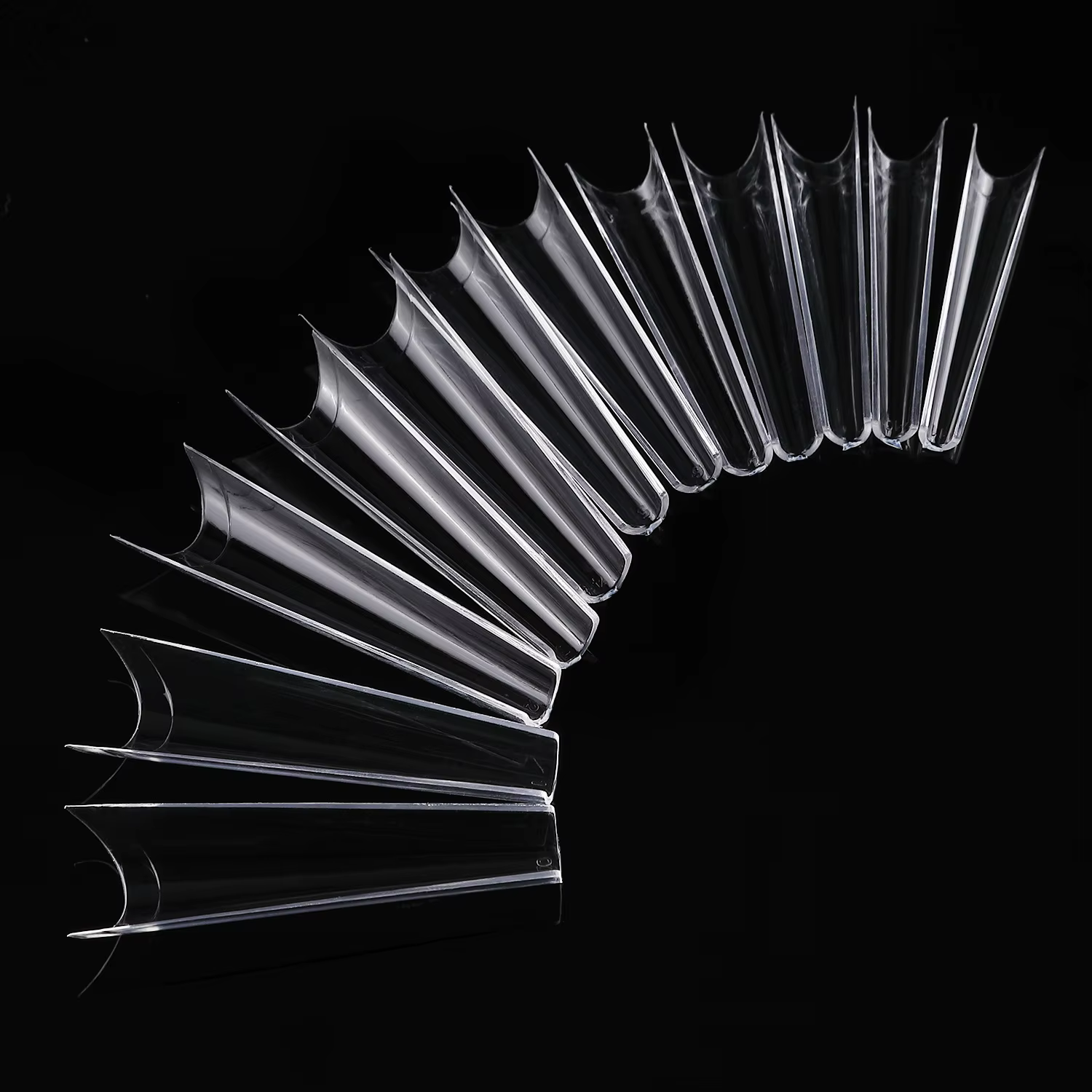 200/240 pièces XXL carré presse sur faux ongles conseils C incurvé droit acrylique Extra Long clair 
