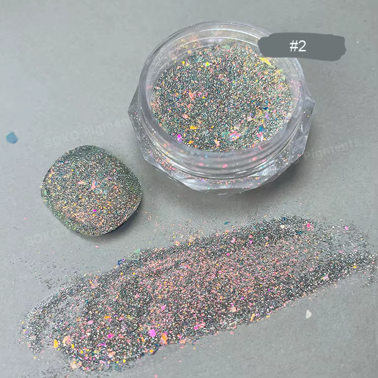 Aurora opale poudre à ongles sirène opale ongles conception paillettes Chrome poudre à ongles hologr