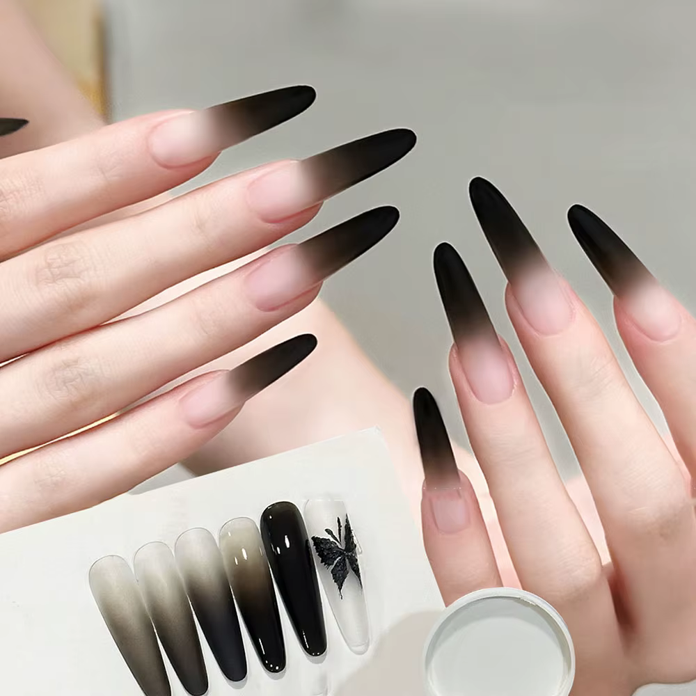 5ml noir coussin dégradé peinture Gel noir Ombre tapotements Gel vernis UV/LED Blush floraison Aura 