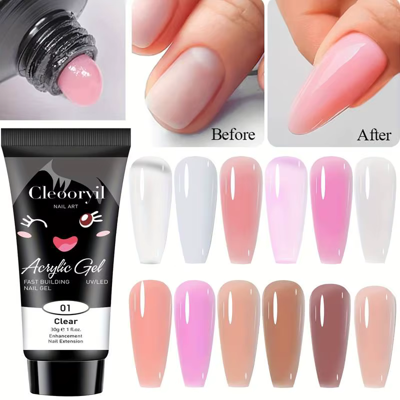 30ml gelée nue Extension Gel ongles construire Poly acrylique Gel UV LED vernis Gel pour étendre les