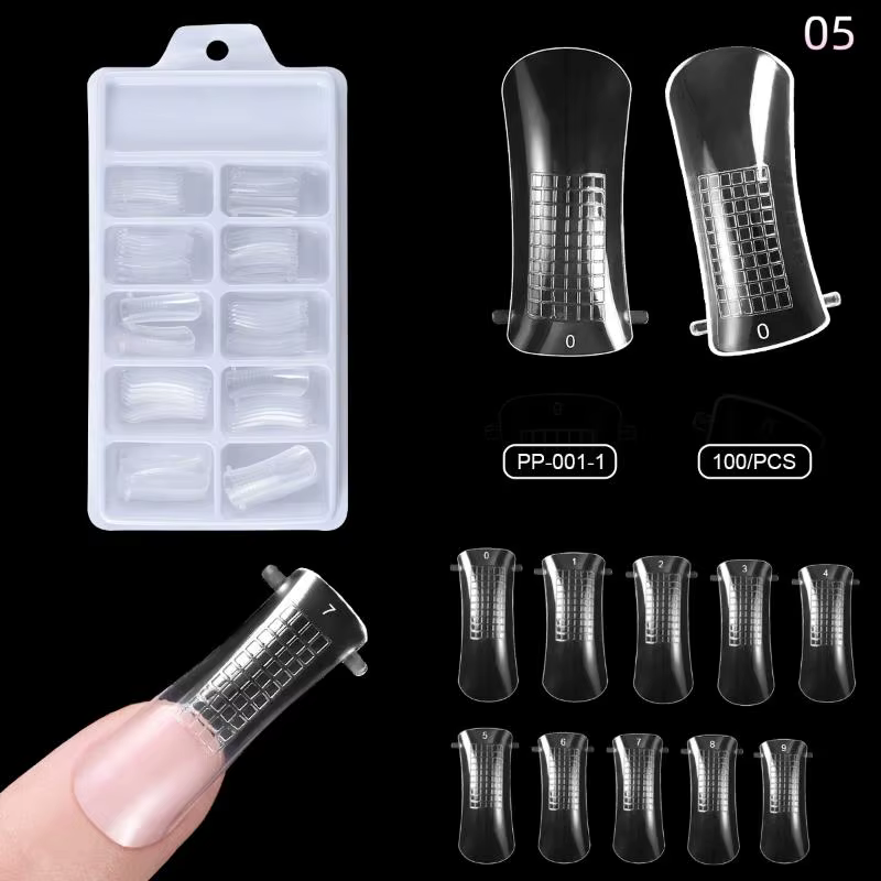 100/120 pièces modèle d'armure en cristal français formes d'ongles Extensions de manucure faux ongle