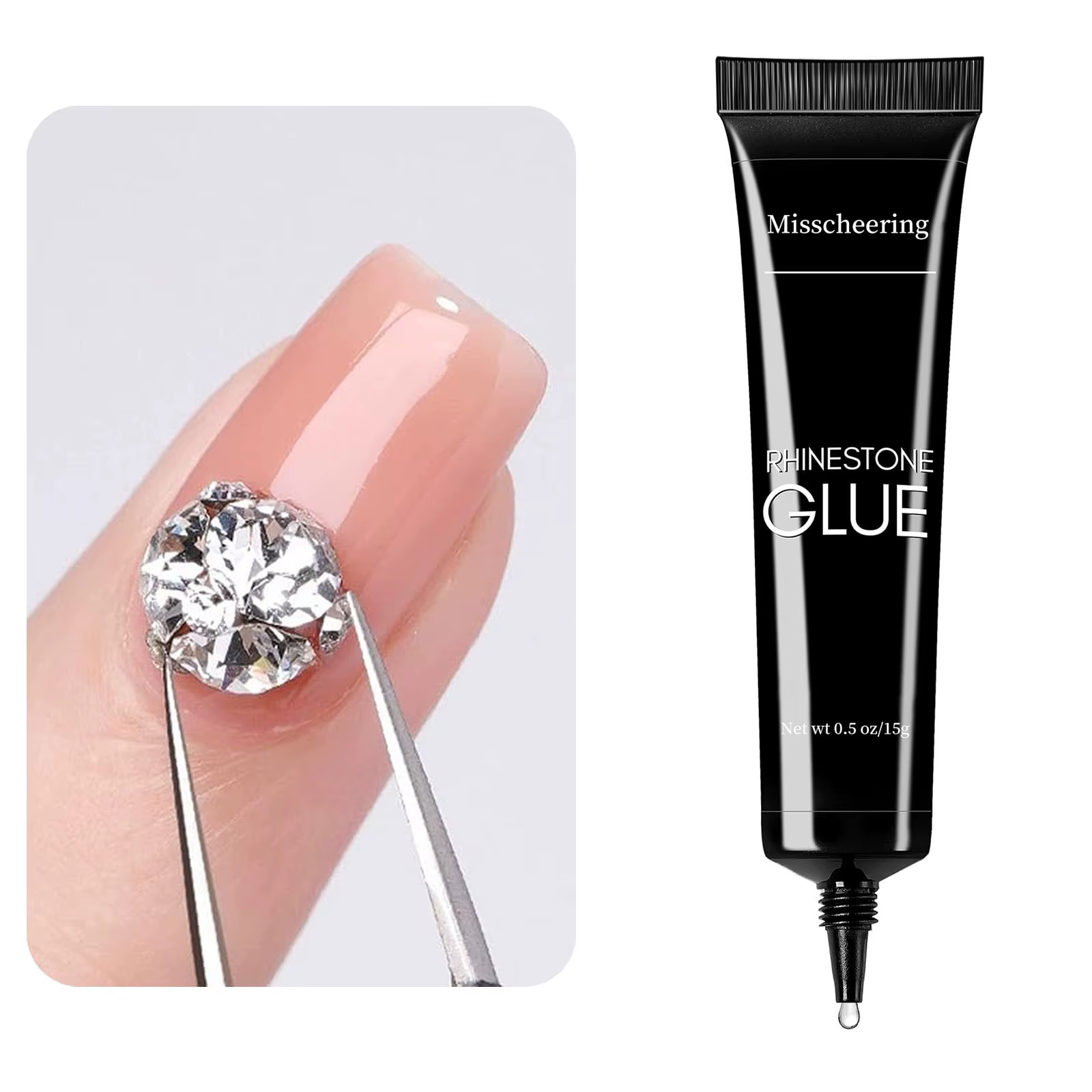 Gel de colle pour strass pour décoration d'ongles, 30ml, Gel adhésif Super fort, bricolage, cristaux