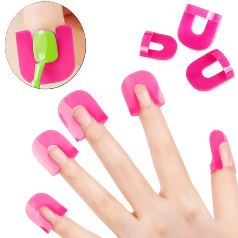 LINMANDA 26 pièces Protège-vernis à ongles en forme de U pour une application propre du vernis à ong