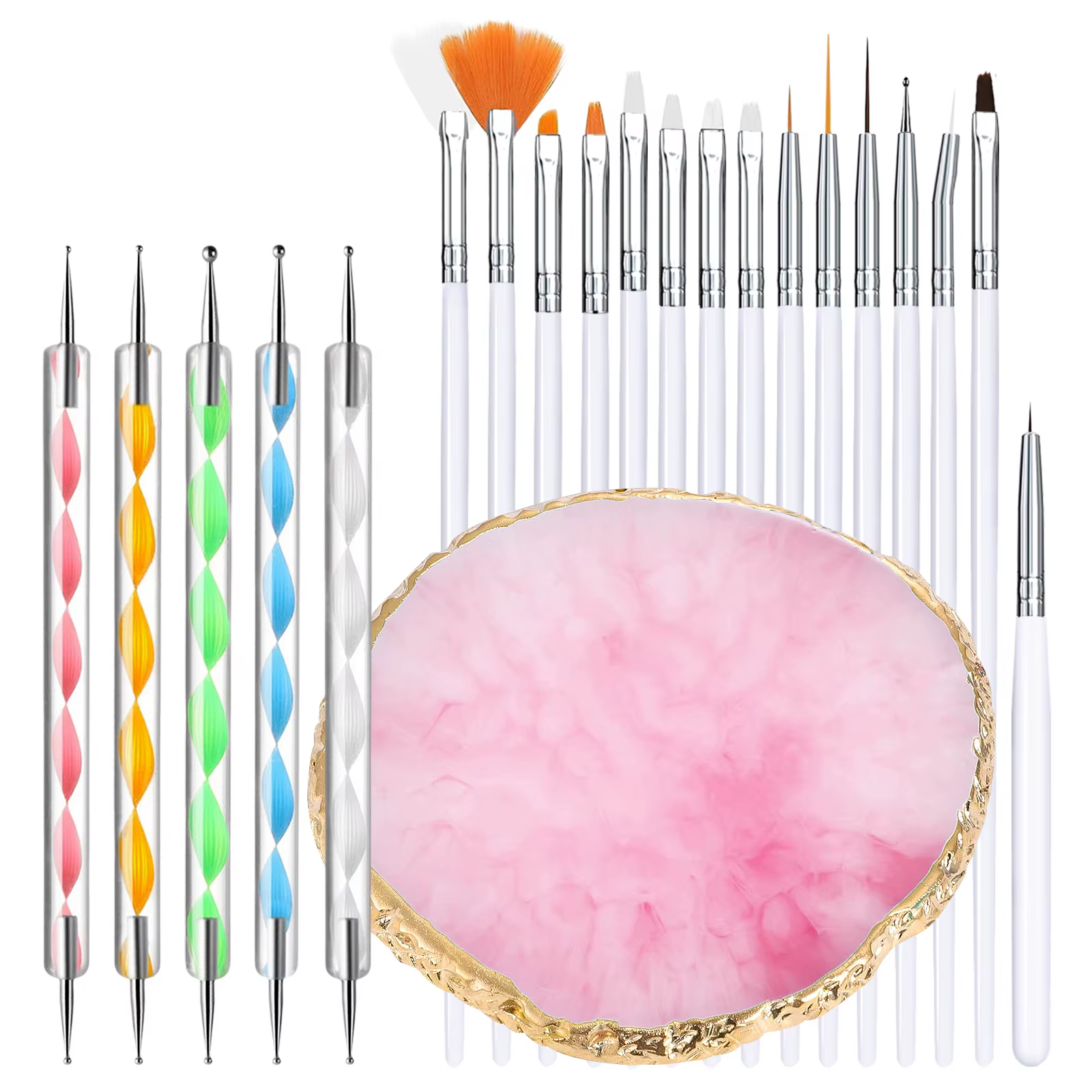 Palette de pinceaux pour Nail Art, pointe de conception, peinture, dessin, affichage, sculpture, sty