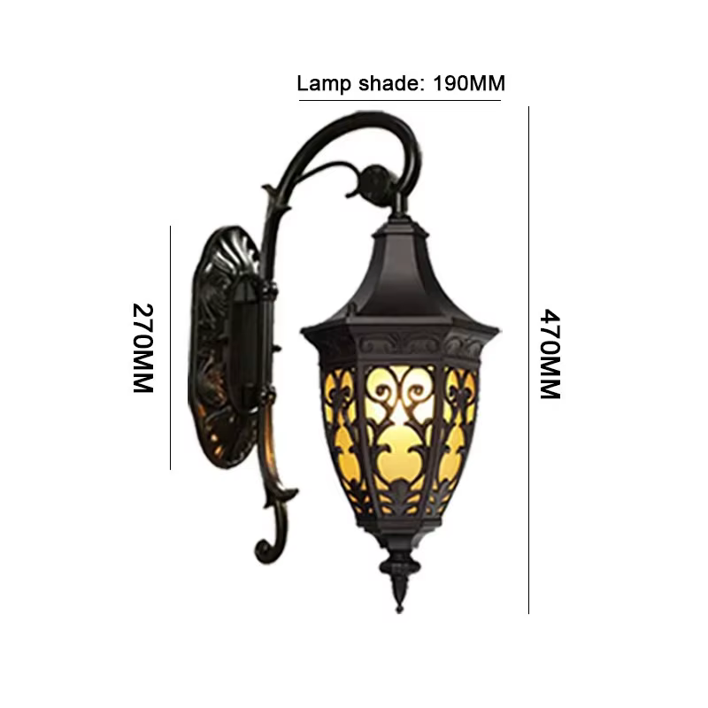 Lumières extérieures imperméables de cour extérieure de Style européen, lumières d'entrée de Villa à