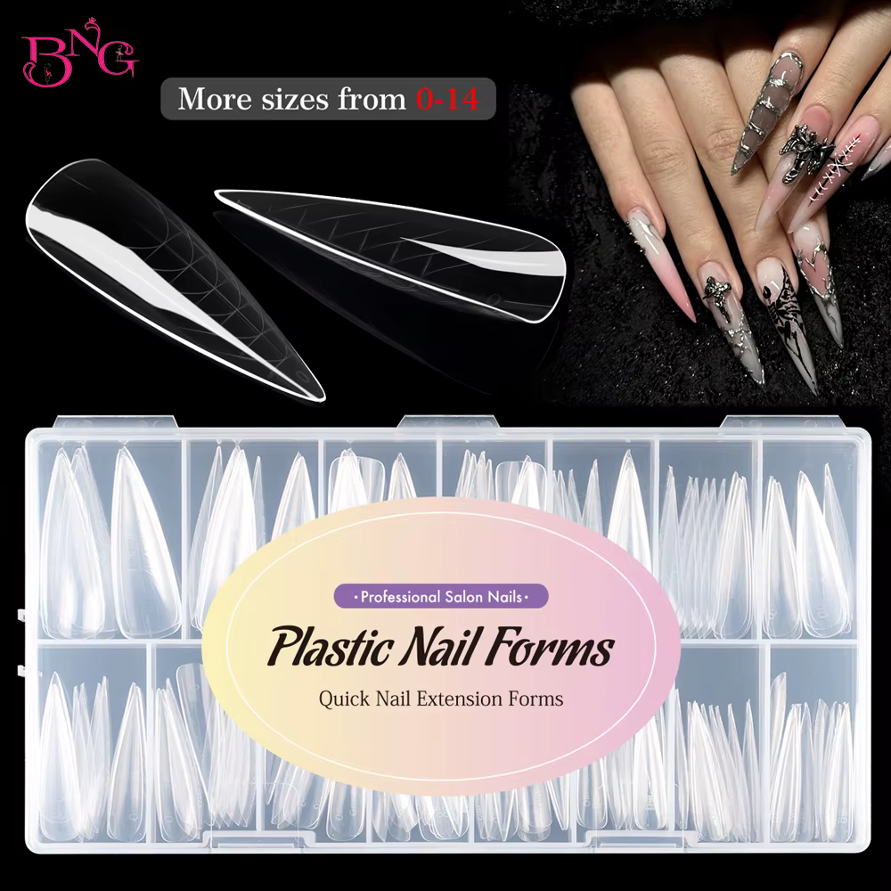 BNG ongles double formes pour Poly Extension Gel ongles formes pour constructeur Gel réutilisable 15