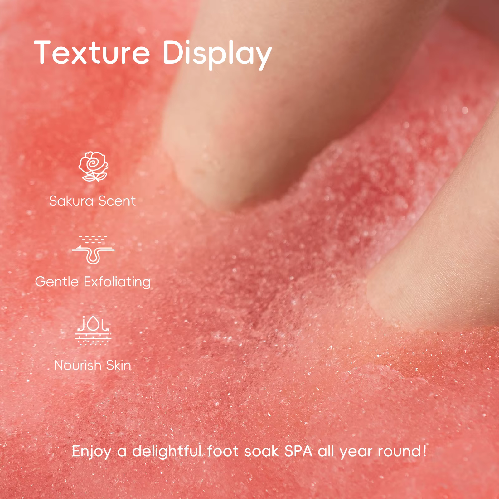 LAIKOU japon Sakura gelée Spa pédicure ensemble adoucisseur pied trempage exfoliant sel Sakura Bliss