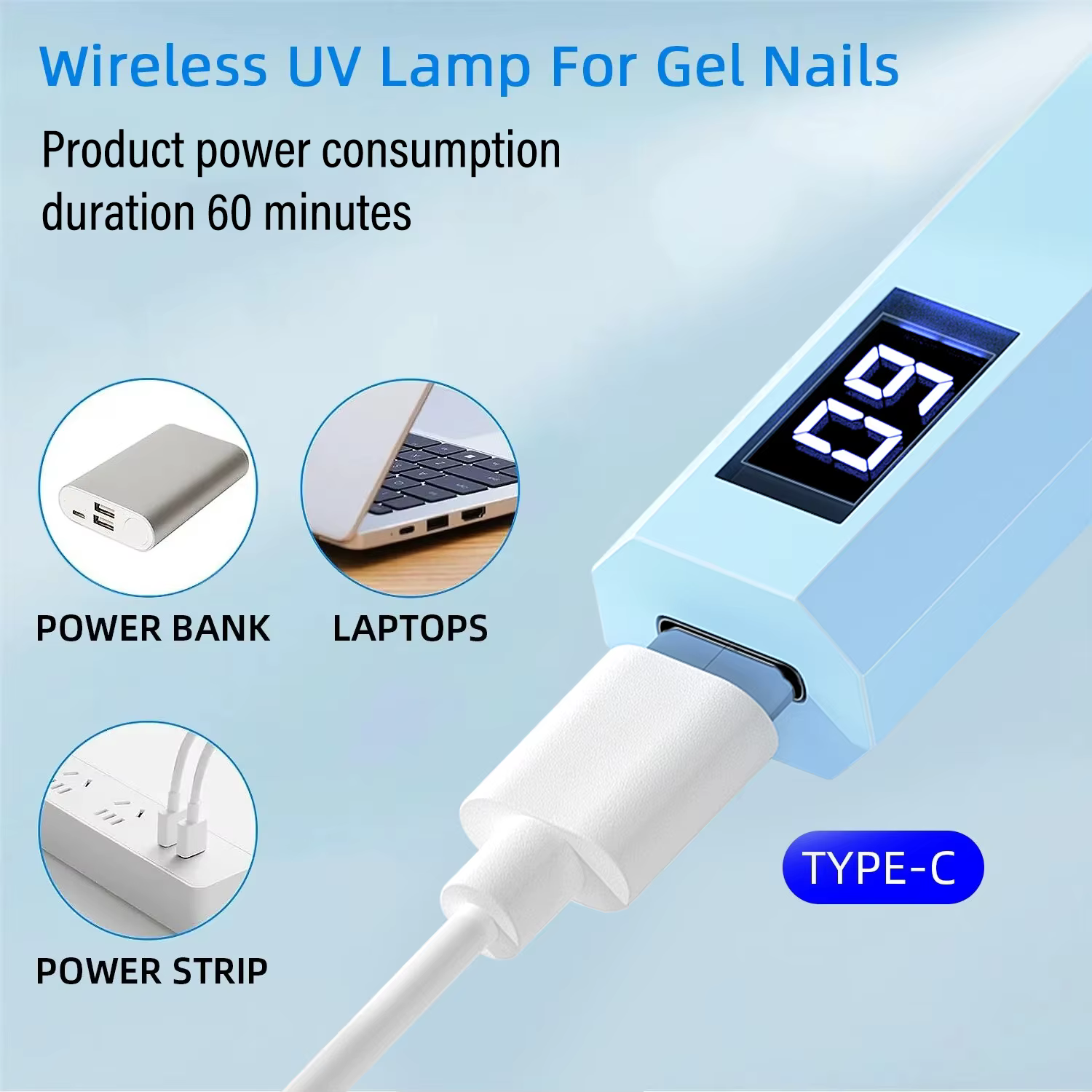 YIKOOLIN Mini lampe UV/LED portative pour manucure des ongles lampe à LED pour le durcier tous les o