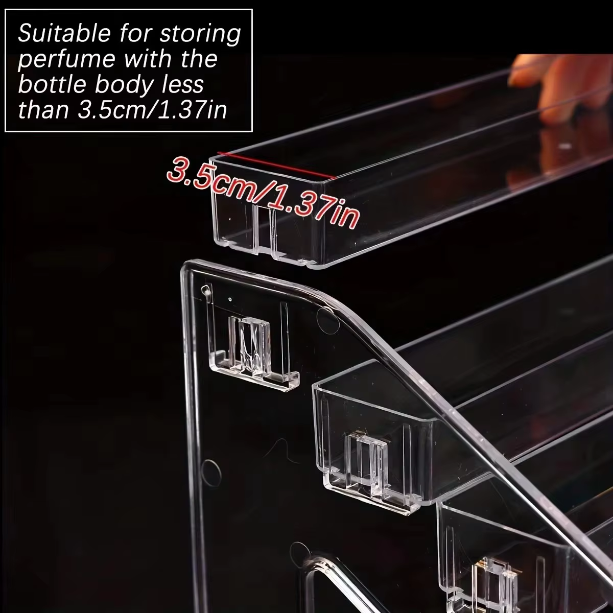 Présentoir de vernis à ongles à boucle acrylique multicouche, type échelle transparente, support de