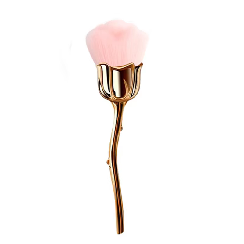 Brosse pour Nail Art, fleur Rose, pour enlever la poussière des ongles, acrylique, Gel UV, vernis, p