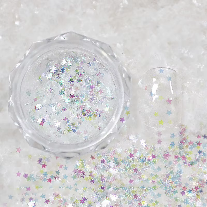 1 pot 1mm Mini étoile scintillante ongles paillettes scintillantes décoration des ongles Salon de ma