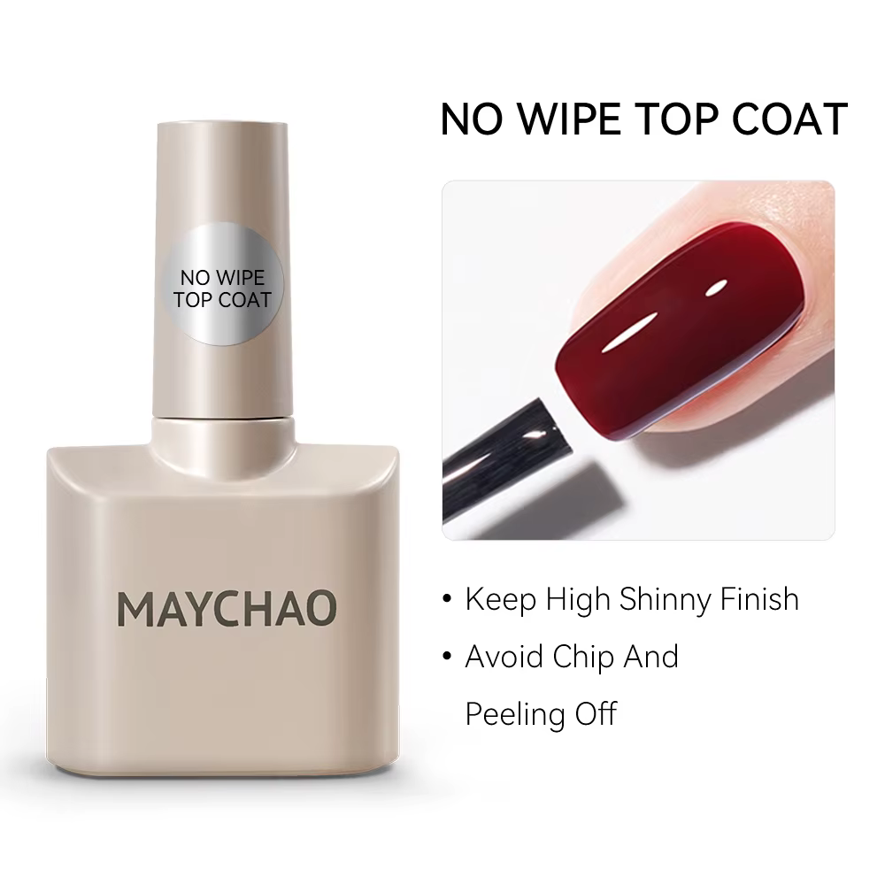 MAYCHAO vernis à ongles Gel sans lingette couche de finition couche de Base apprêt UV LED 12ml verni