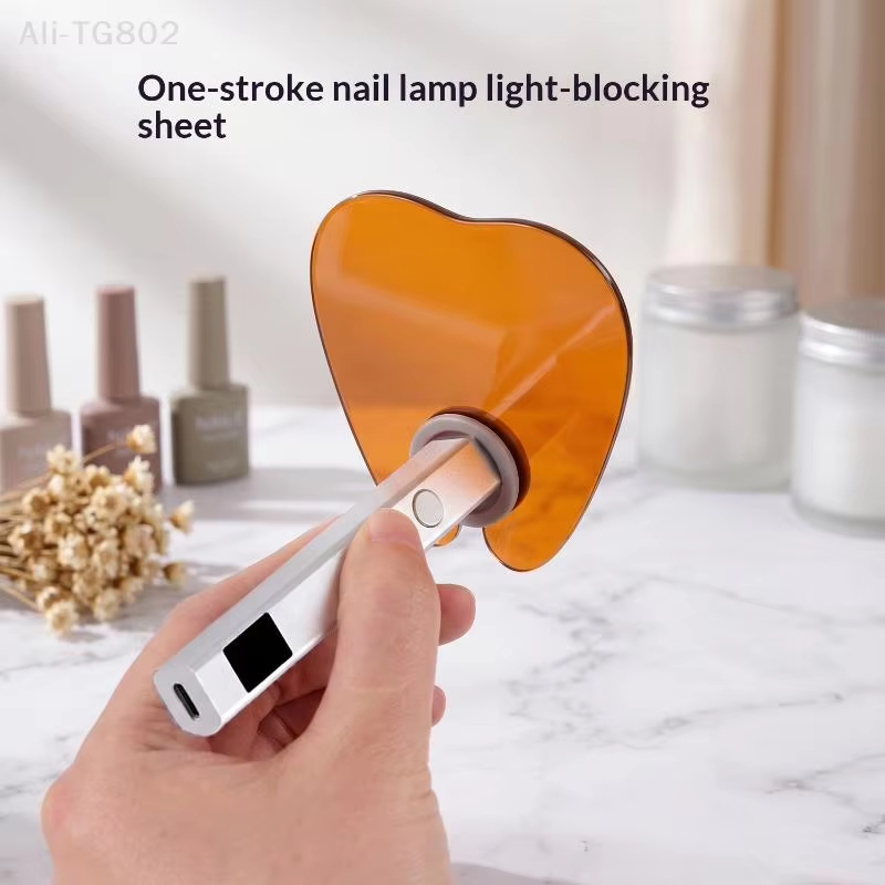 Dispositifs pour salon de beauté des ongles, déflecteur anti-lumière en plastique pour lampe UV à on
