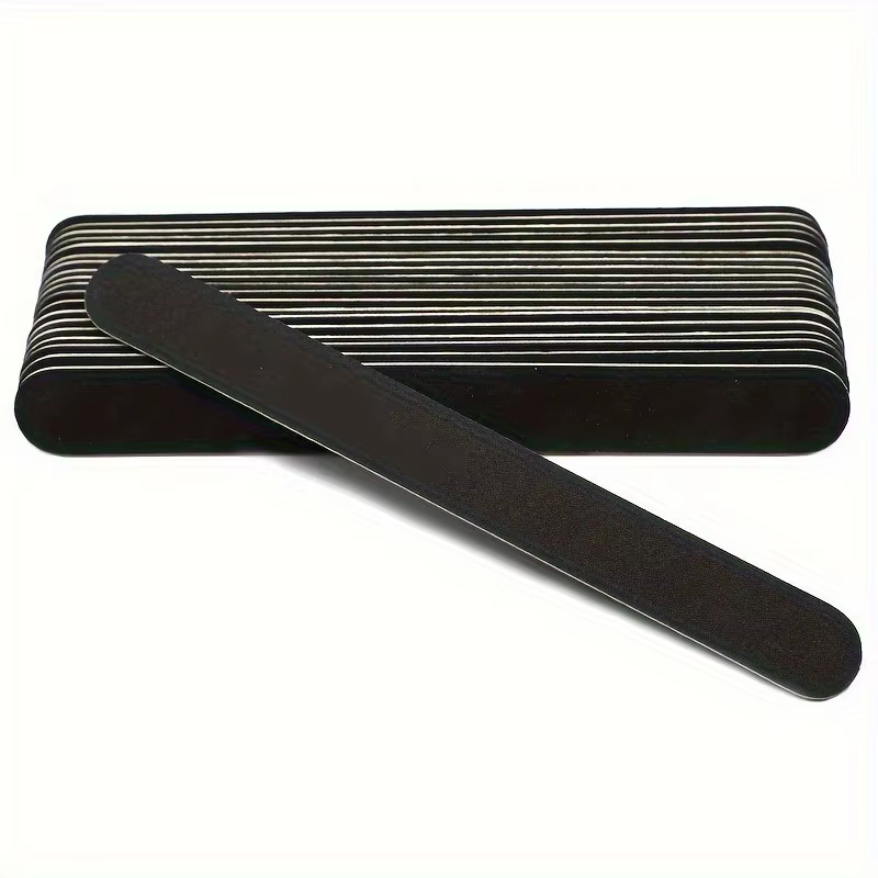 Lime à ongles professionnelle Double face grain 100/180, outil de soin des ongles noir et ongles à d