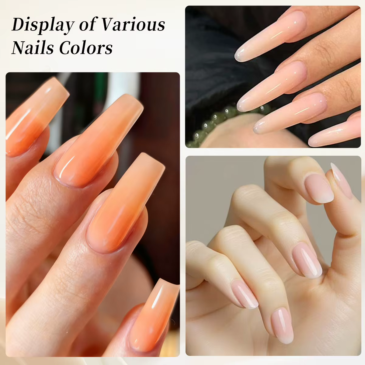 Gel d'extension poly macaron printemps-été semi-permanent