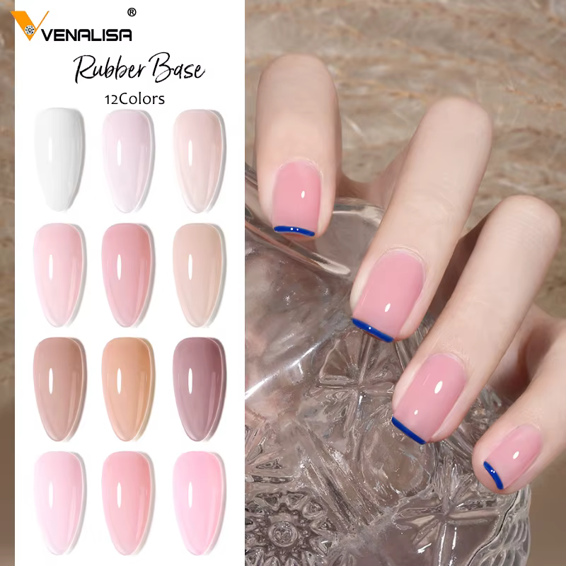 VENALISA couche de Base en caoutchouc couleur vernis à ongles Gel gelée Semi Transparent français