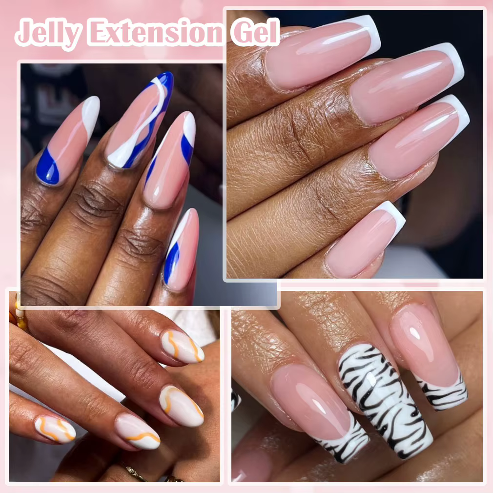 VENALISA Gelée UV/LED 50ml Transparente Rose Nude Camouflage pour Extension d'Ongles