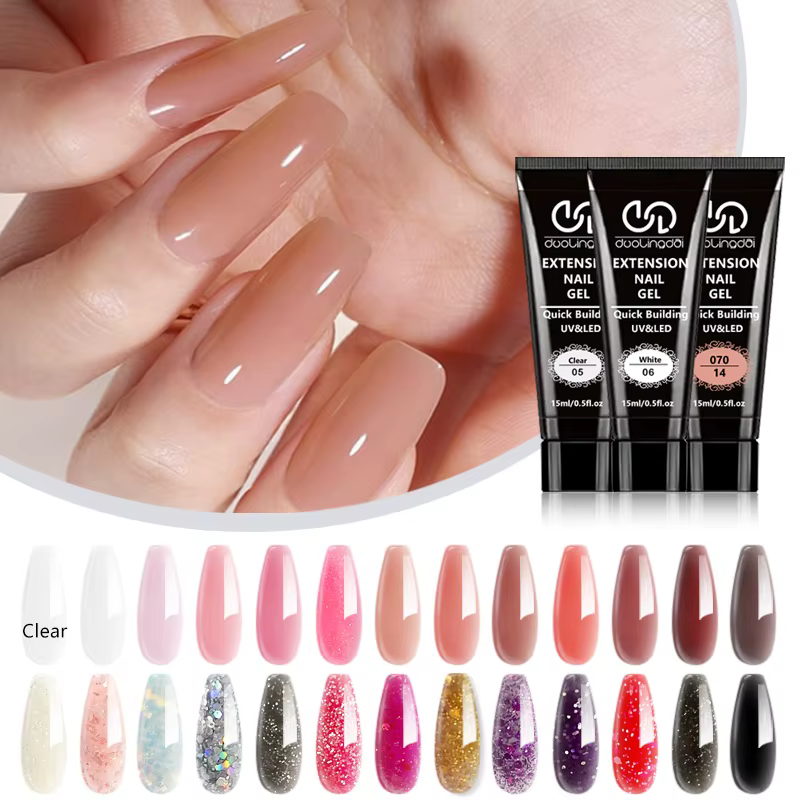 Gel d'extension d'ongles en poly pour allonger les ongles