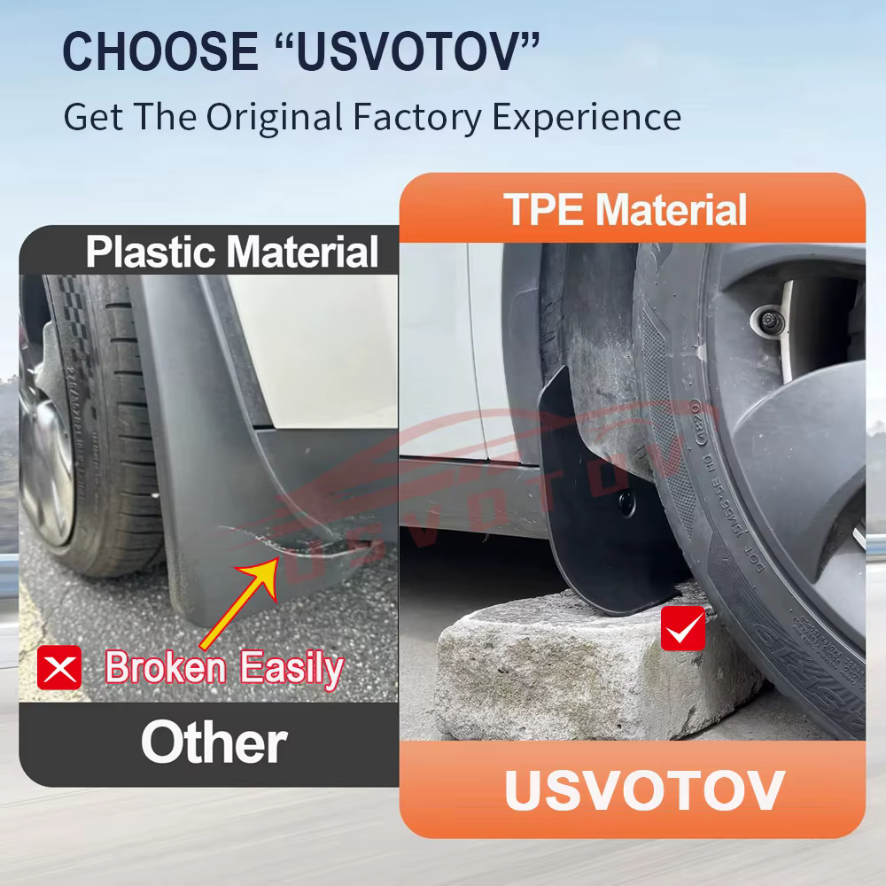Pour Tesla Model Y et Model 3 (2025-2026) – Accessoires YL : Bavettes anti-éclaboussures toutes saisons sans perçage, pour une protection optimale de la peinture et de la carrosserie, garde au véhicul