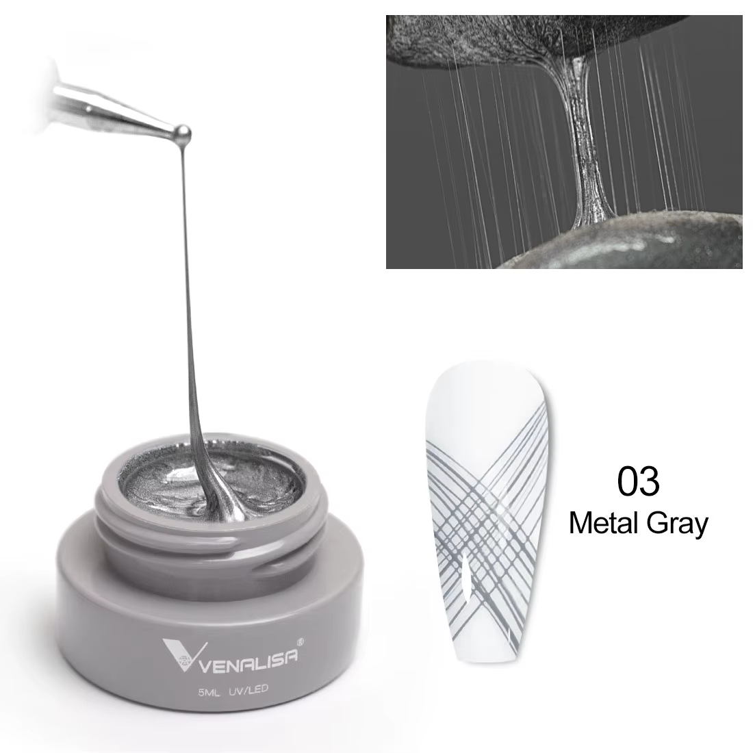 VENALISA Spider Liner peinture Gel nouvelle formule conception rapide couleur or Rose tremper UVLED manucure des ongles