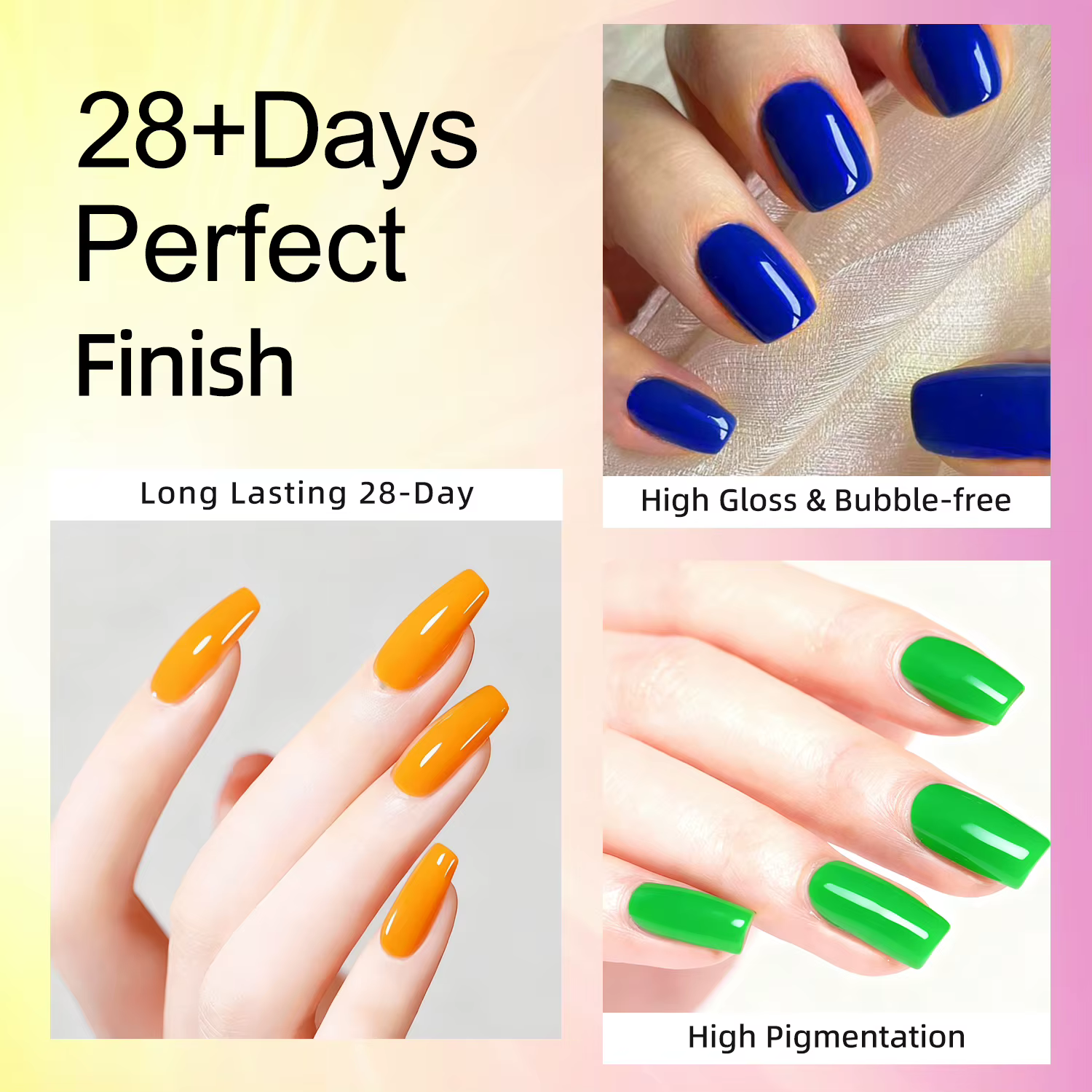 Kit de gel pour ongles NOCIS Neon Poly - Solution d'extension d'ongles brillante