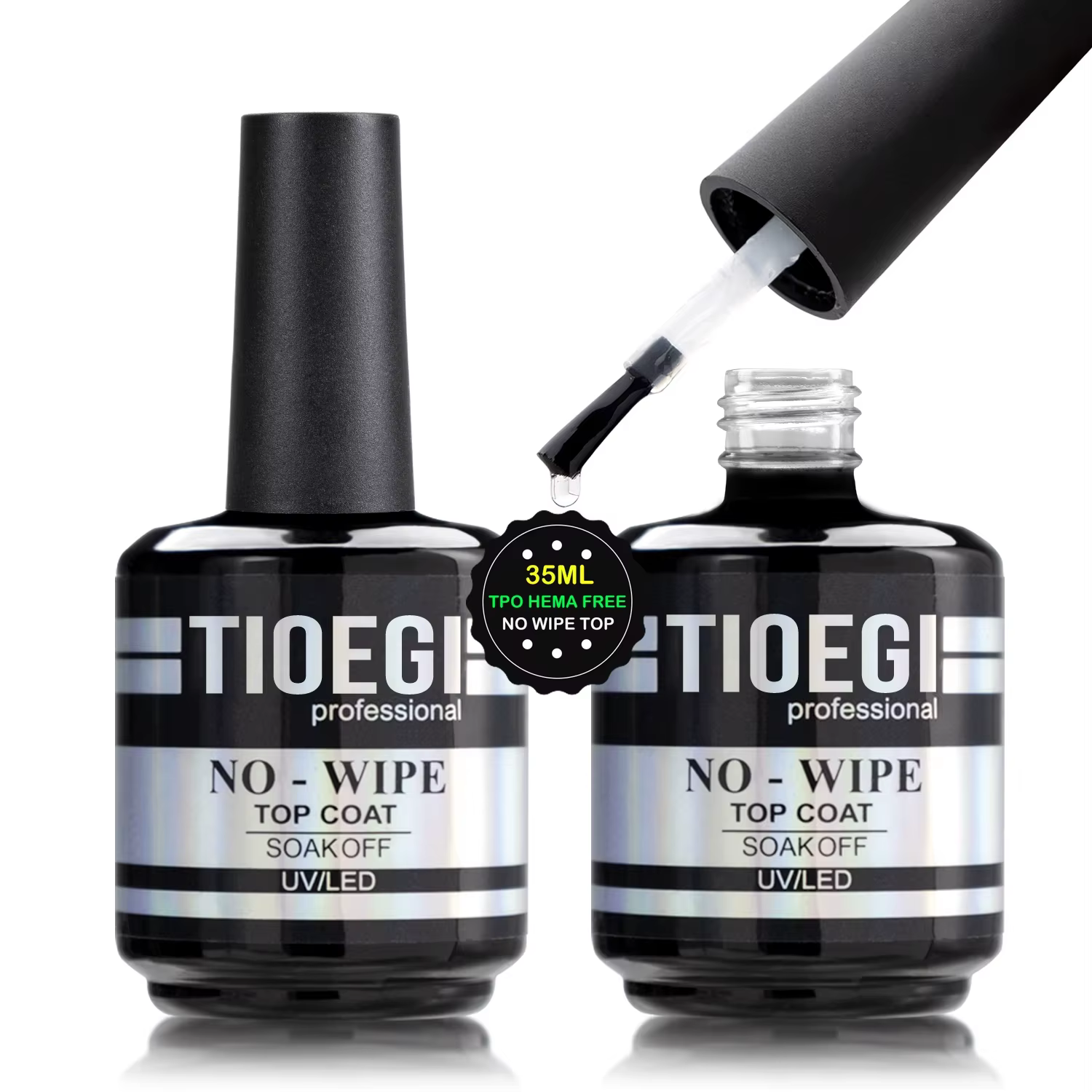 TIOEGI 35ML Gel de base en caoutchouc grande capacité avec pinceau