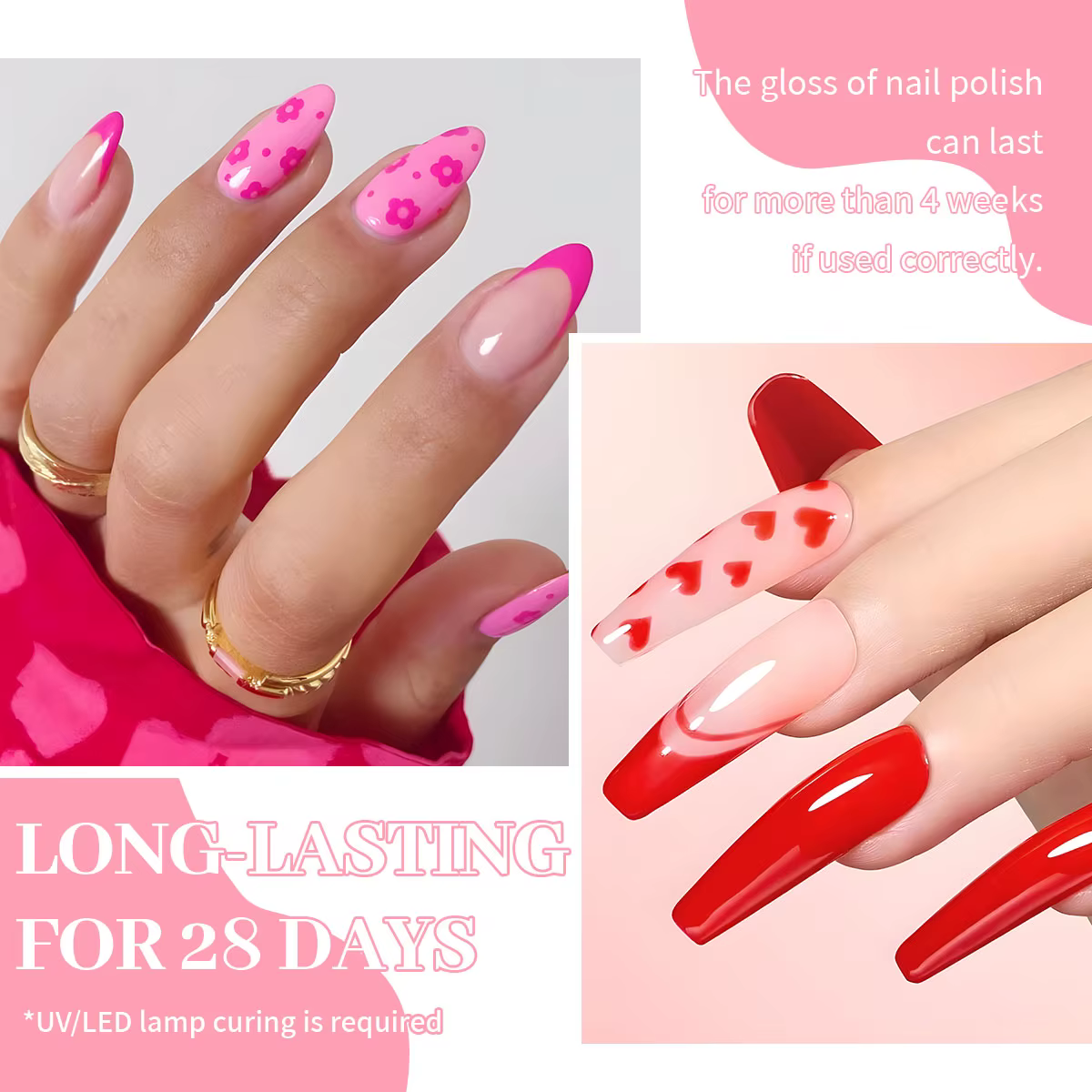 VOKY 6PCS/SET Ensemble de gel à ongles durable et amovible