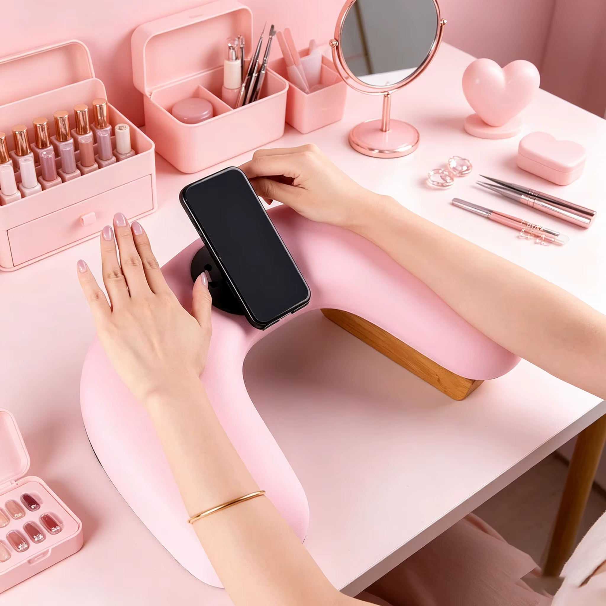 Repose-main professionnel en forme de U pour nail art