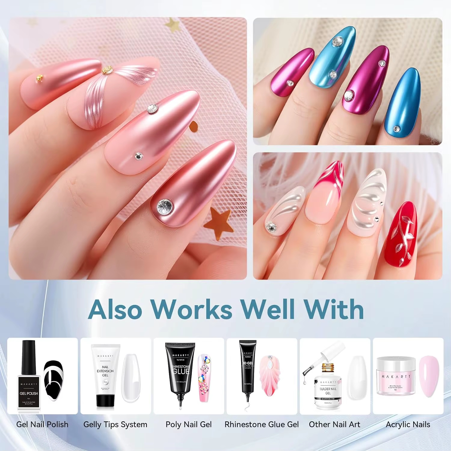 Top Coat Gel pour Poudre Chrome : Effet Miroir Brillant