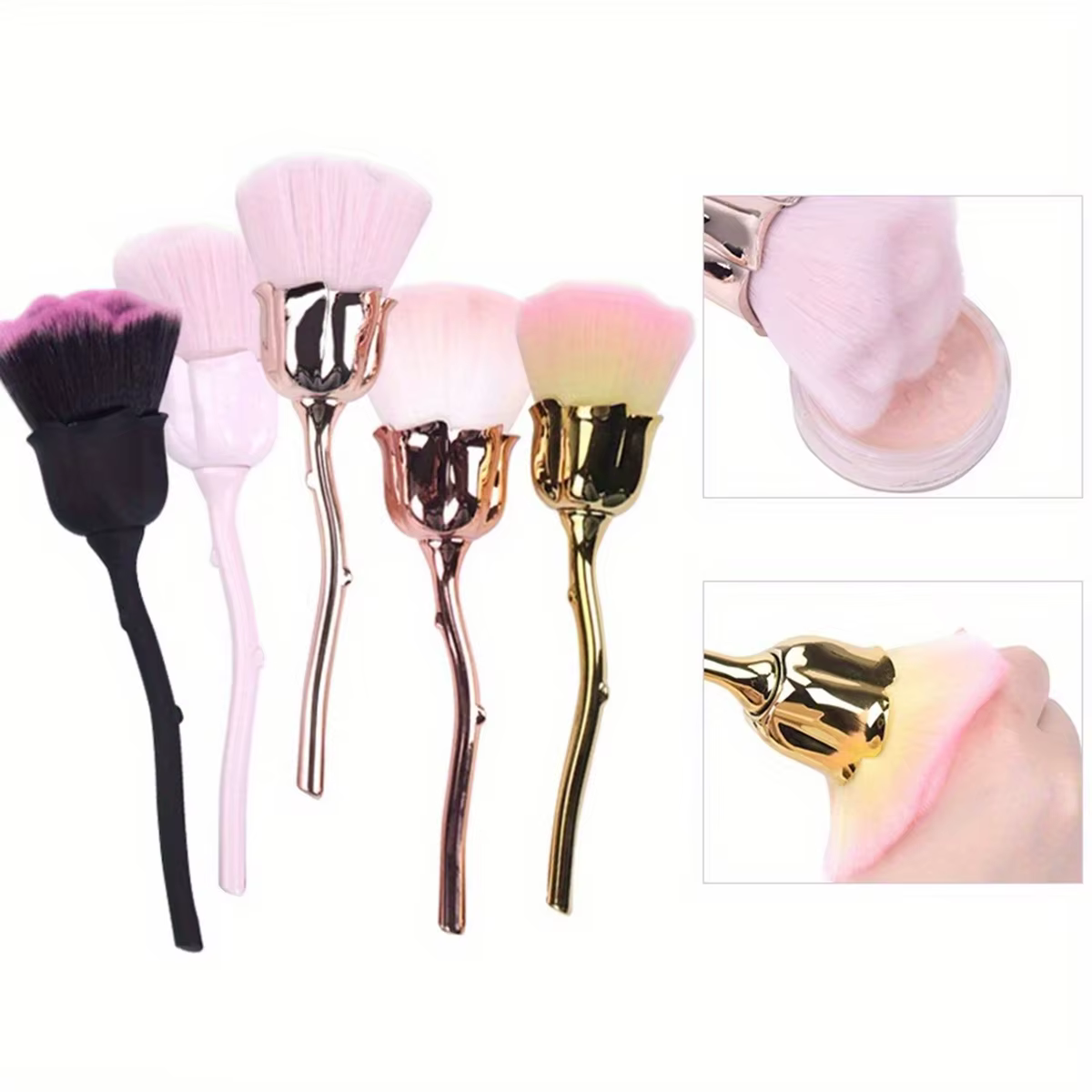 Brosse à ongles en forme de fleur pour manucure