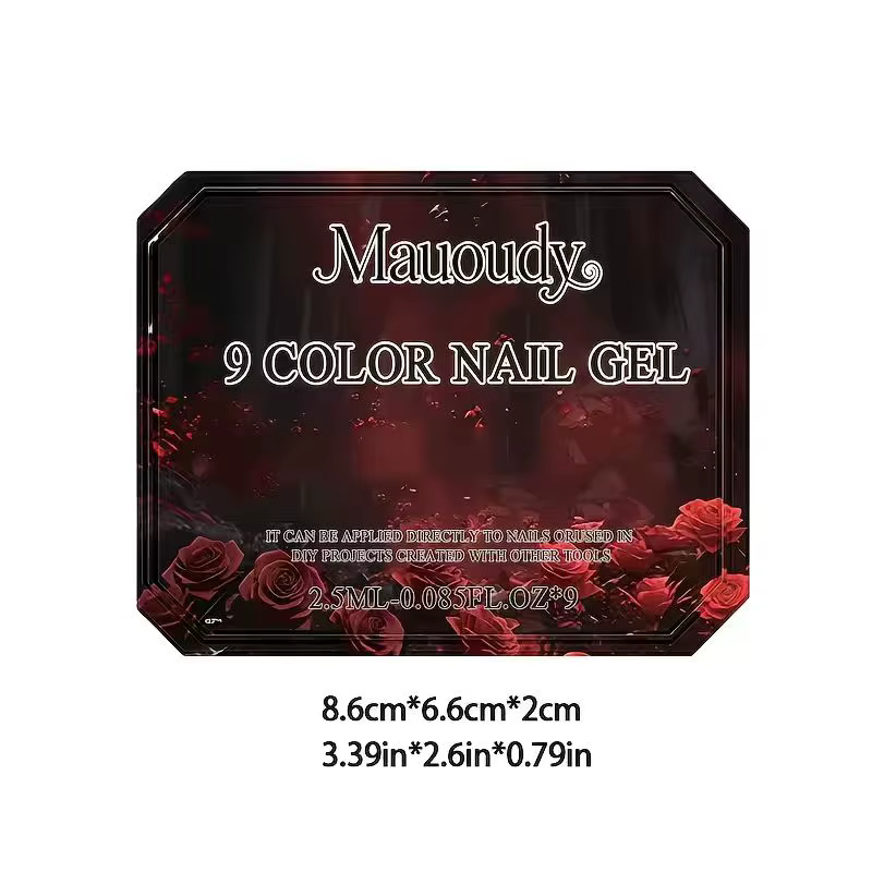 Vernis à ongles gel rouge bordeaux foncé 9 couleurs