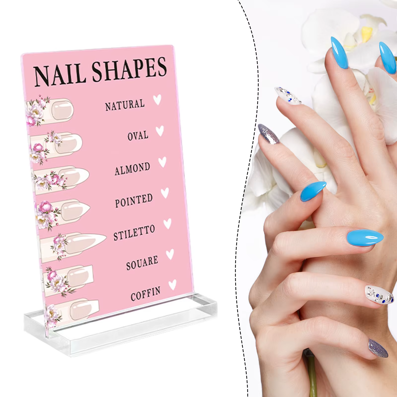 Panneau d'affichage de Nail Art en acrylique