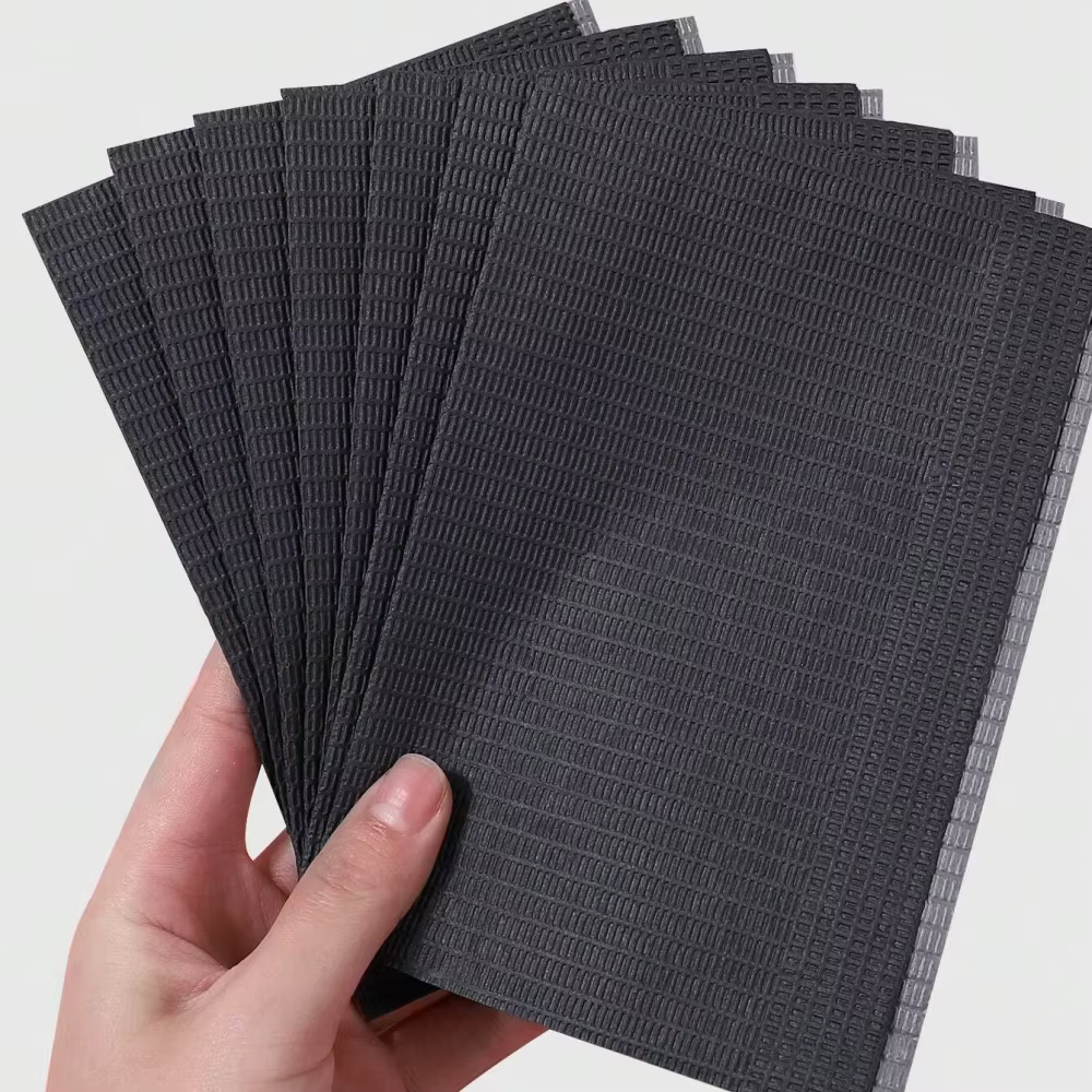 Tapis de table de manucure jetable noir