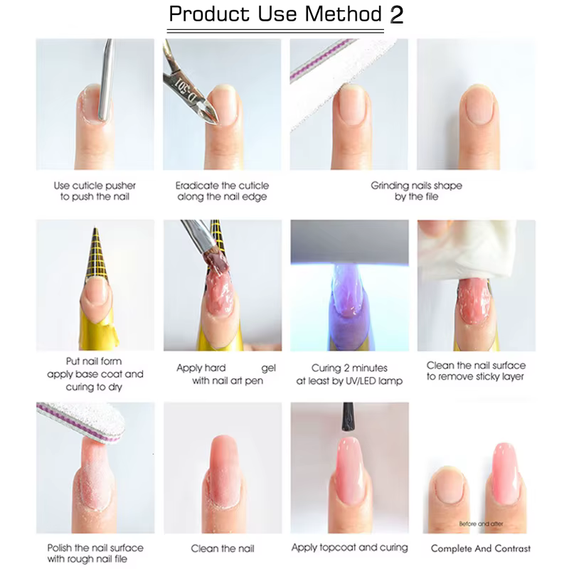 CHUNSHU gelée constructeur ongles Gel paillettes dur Gel Extension par formes d'ongles