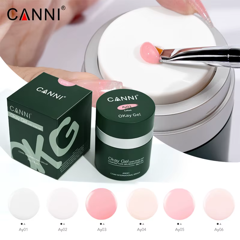 CANNI 30g Ok Gel Extension UV Construction Gel couleur rose chair Gel pompe à Air facile à appliquer tremper UV LED vernis Sculpture Gel