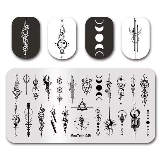 Tampon à ongles motif Evil Eye Hamsa pour Nail Art, 161 pièces