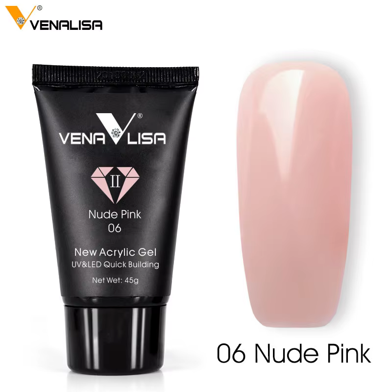 VENALISA Gel acrylique 45g gelée rose Poly Gel pour ongles manucure Extension Semi permanente tremper le Gel de construction UV Gel français