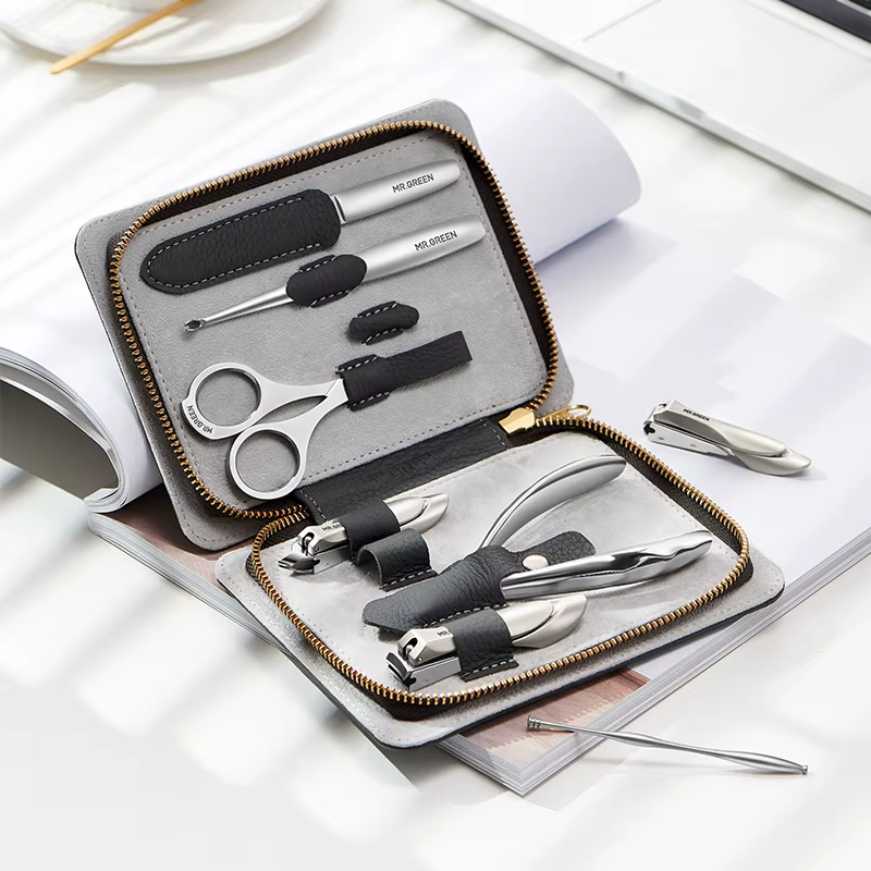 MR.GREEN – kit de manucure avec tondeuse à ongles gris Morandi