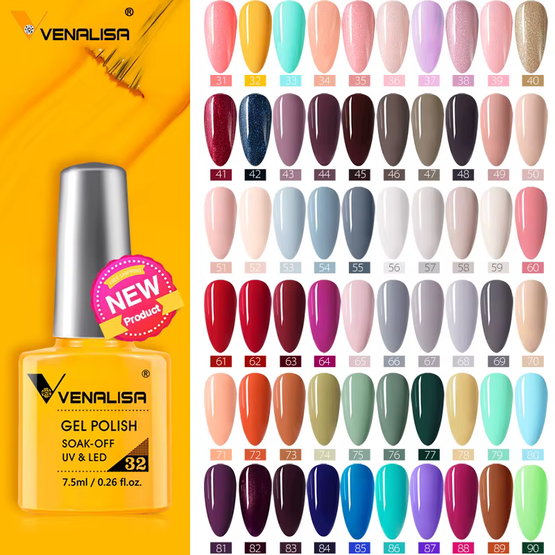 Venalisa vernis à ongles Gel à paillettes réfléchissantes couleur néon couverture complète Pigment Nail Art manucure