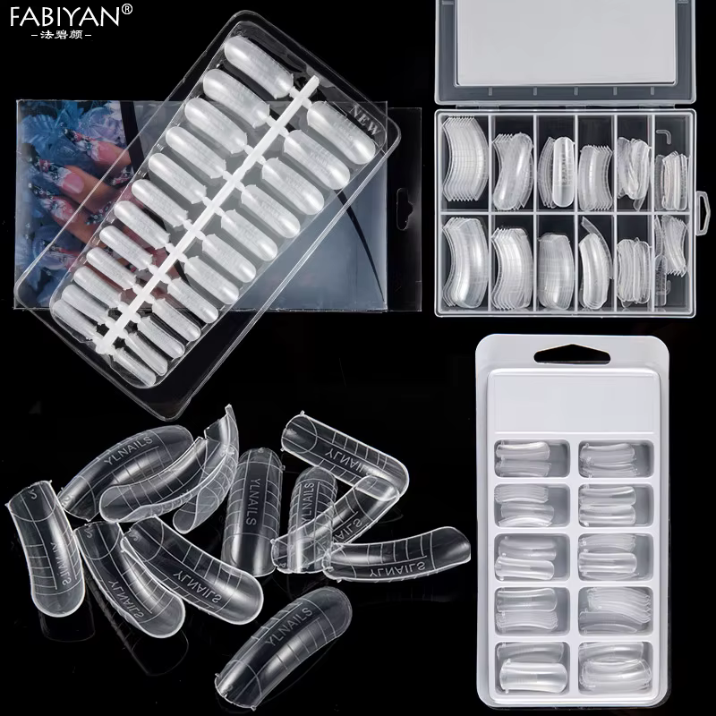 5pc Nail Art C forme incurvée Extension Guide conseils feuille française acrylique vernis Gel UV conception