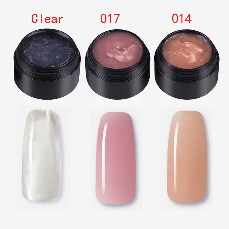 MSHARE Gel d'extension d'ongle en fibre de verre clair blanc rose 150 ml