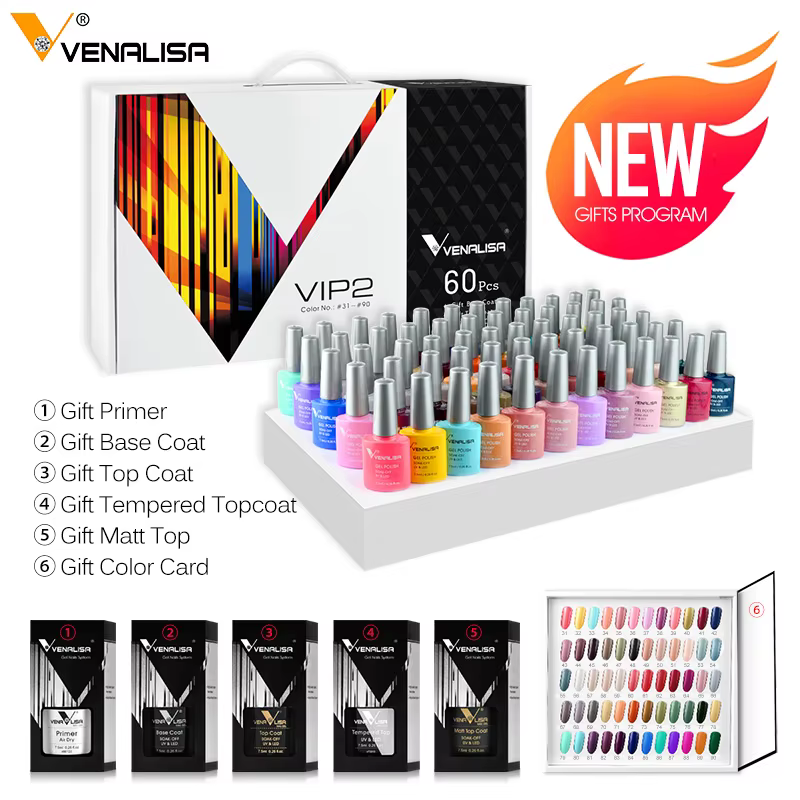 7.5ml VENALISA Super Sparkle Laser vernis à ongles Semi Permanent Gellack Nail Art Salon paillettes tremper le Gel