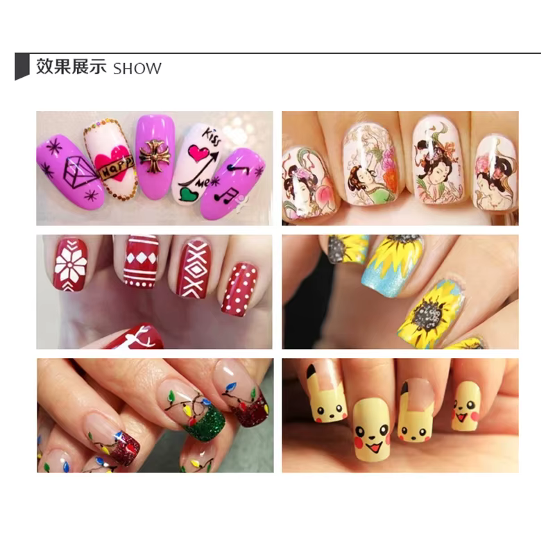 12 pièces/boîte peinture acrylique pour ongles Gel multicolore