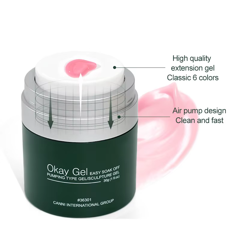 CANNI 30g Ok Gel Extension UV Construction Gel couleur rose chair Gel pompe à Air facile à appliquer tremper UV LED vernis Sculpture Gel